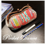 Handmade Newspaper Fabric Kiss Lock Coin Purse: Clutch Wallet