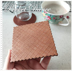 Handmade Leather Stroopwafel Coaster: Coffee Lover Gift