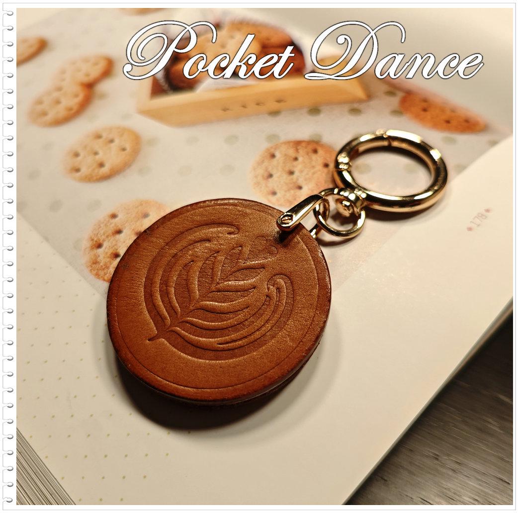 Leather Biscuits Keychain, Coffee Latte Art Charms, Chocolate Cookies Food Bag Charm gifts
