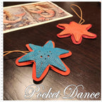 Handmade Leather Starfish Bag Charm: Ocean Sea Star Keychain