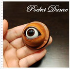 Handmade Leather Eyeball Brooch: Horror Halloween Badge
