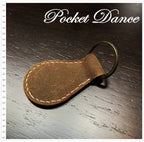 Handmade Leather Cow Print Keyring, Charm Organizer