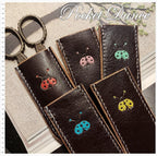 Ladybug Leather Scissor Sheath: Handmade Snips Protector
