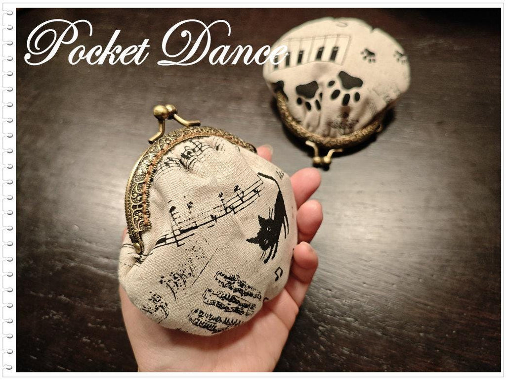 Cat and Music Coin Pouch
