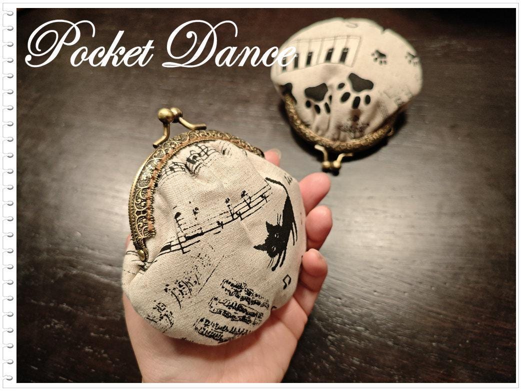 Cat and Music Coin Pouch