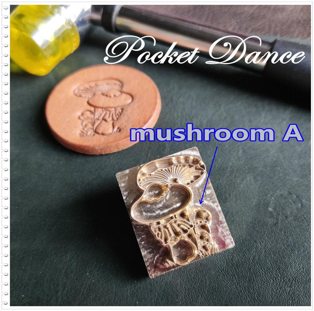 Mushroom Brass Stamp: Leather & Wood Embossing Tool (2.5cm*3cm)