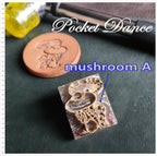 Mushroom Brass Stamp: Leather & Wood Embossing Tool (2.5cm*3cm)