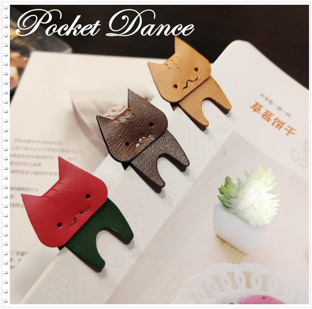 Handmade Leather Cat Bookmark - Cute Booklover Gift