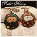 Handmade Leather Chocolate Cookie Keychain, Cute Bag Charm