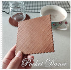 Handmade Leather Stroopwafel Coaster: Coffee Lover Gift