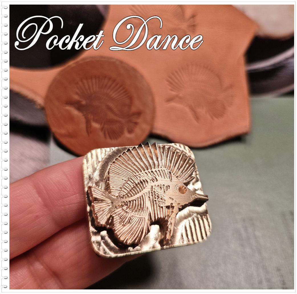 Butterfly Fish Skeletons Brass Stamp: Leather & Wood Emboss (3cm*2.7cm)