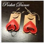 Handmade Leather Hair Barrette Red Heart Love Cute Hairclip, Leather Hair Accessories, Pin Brooch Hair Styling For Daughter Woman Girl Gift