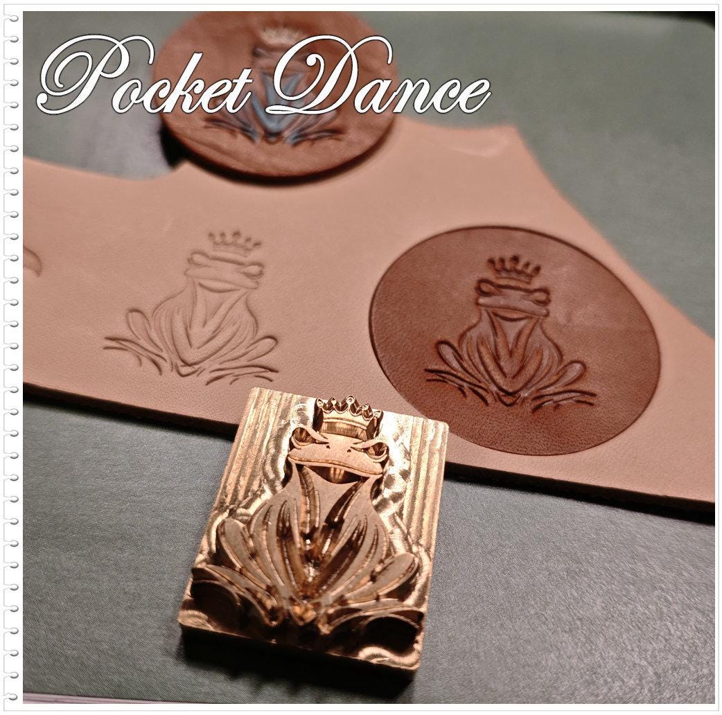 Frog King Brass Stamp: Leather & Wood Emboss, Branding Logo and Hot Foil Iron Seal