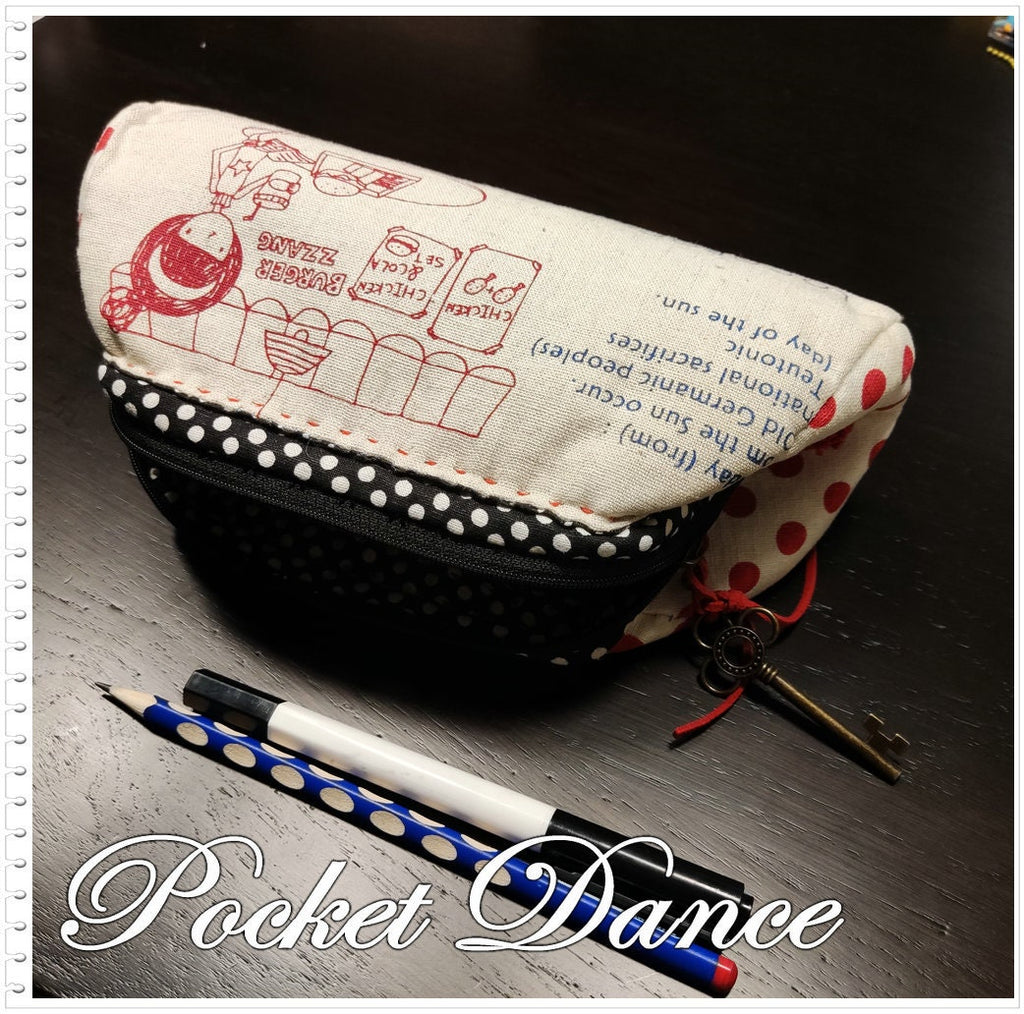 Handmade red dots girl Coin purse, pencil pouch, metal frame wallet clutch, zipper handmade purse bag by fabrics
