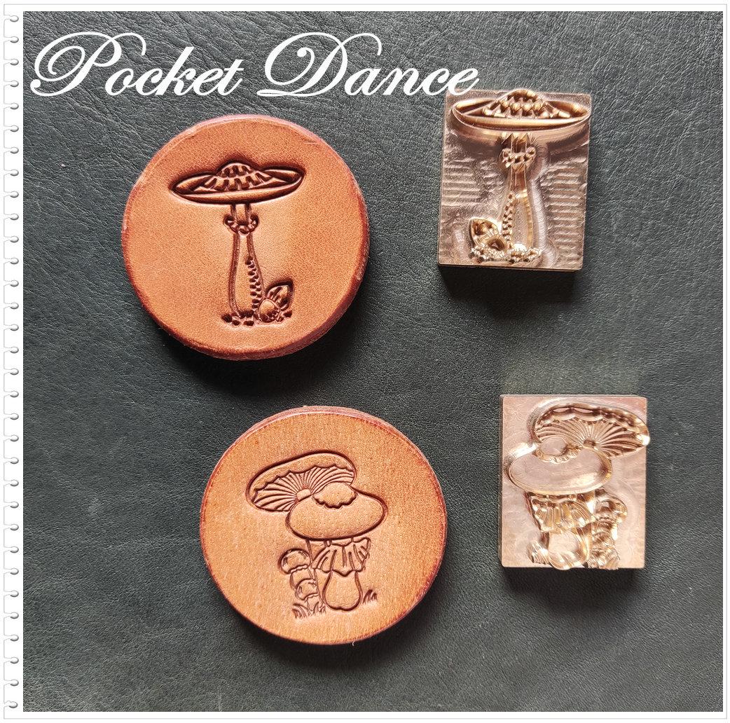 Mushroom Brass Stamp Tool for Leather and Wood Embossing