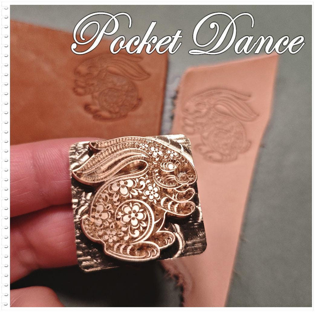 Rabbit Brass Stamp Tool for Leather & Wood Embossing