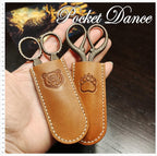 Bear & Paw Leather Scissor Sheath: Crafter Gift