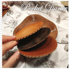 Leather Waffle Coasters Set: Unique Coffee Lover Gift