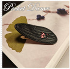 Handmade Leather Ladybug and Hummingbird Hair Clip: Black Red Hairclip Barrette, Daughter Gift