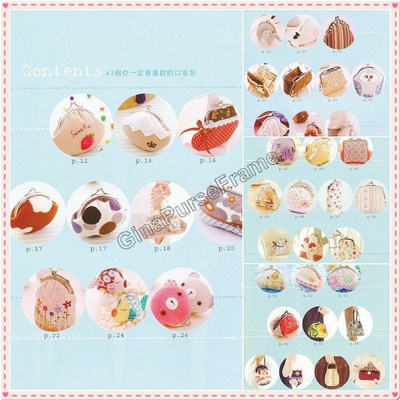 Metal Frame Purse Tutorials: 40 Unique Designs (PDF Pattern)