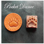 Bear Paw Brass Stamp: Leather & Wood Embossing Tool