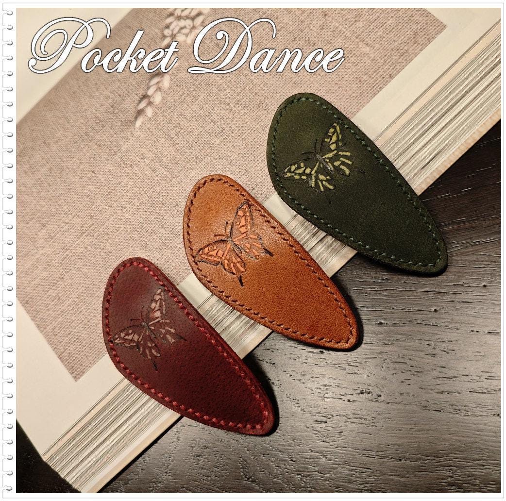 Handmade Butterfly Leather Hair Barrette: Large Hair Clip