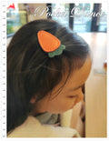 Handmade Leather Carrot Hair Clip, Vegetable Barrette