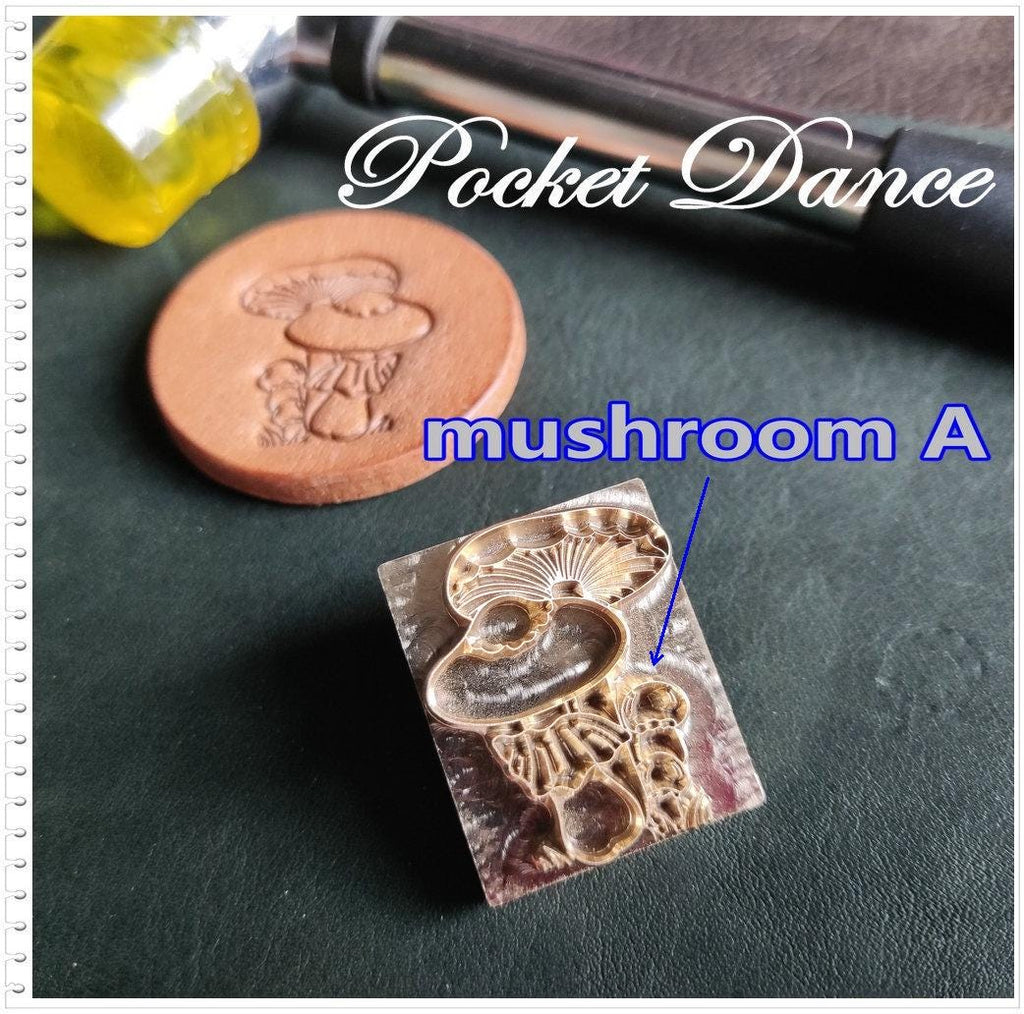 Mushroom Brass Stamp: Leather & Wood Embossing Tool (2.5cm*3cm)