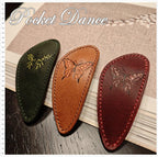 Handmade Butterfly Leather Hair Barrette: Large Hair Clip