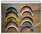 10pieces-10.5cm(4 inch) rainbow colors baking-varnish half circle metal bag purse frame (10colors)