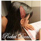 Handmade Butterfly Leather Hair Barrette: Large Hair Clip