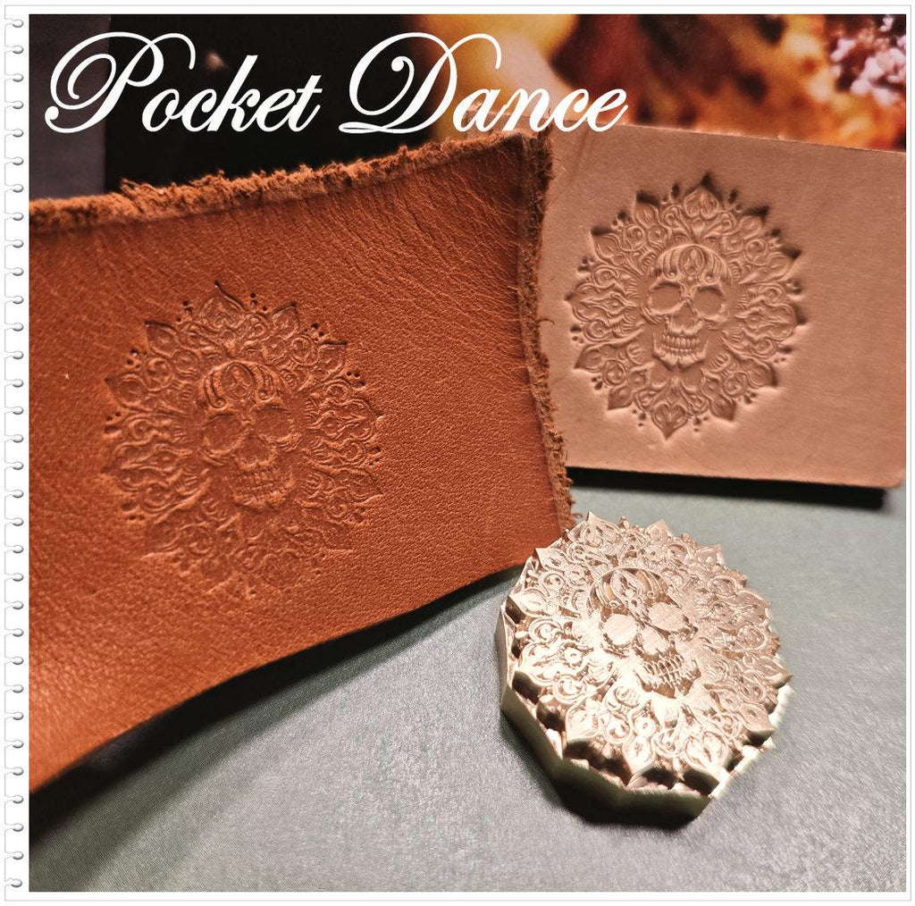 Skull Symbol Brass Stamp: Leather & Wood Emboss 3cm