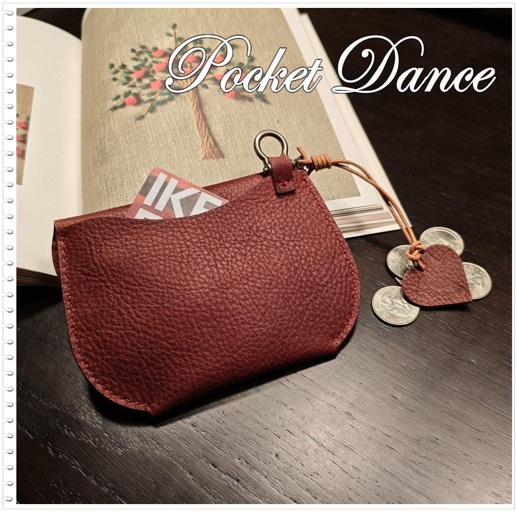 Handmade Leather Hummingbird Coin Purse: Bird Card Wallet