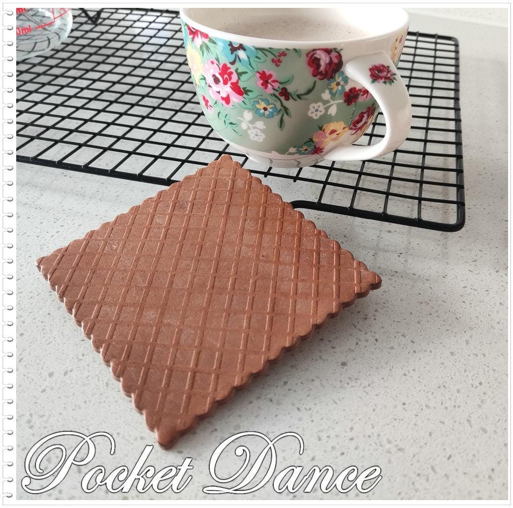 Handmade Leather Stroopwafel Coaster: Coffee Lover Gift