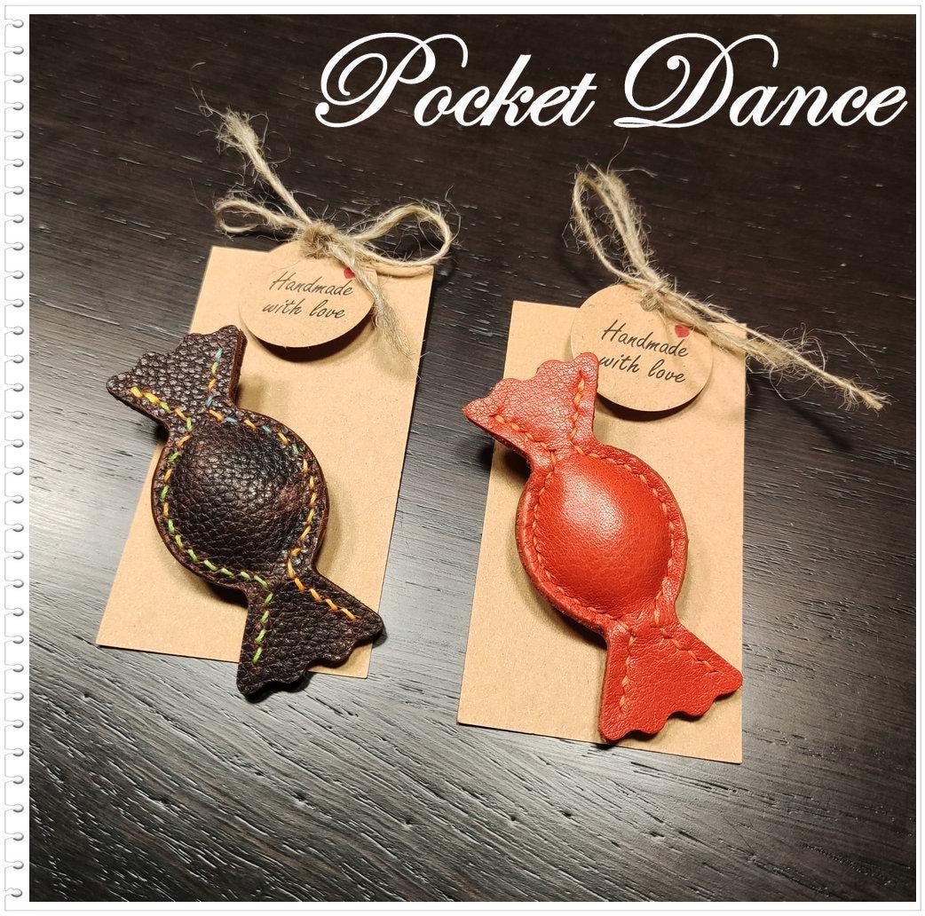Leather Candy Hair Clip: Handmade Bonbon Barrette, Colorful Hair Accessories