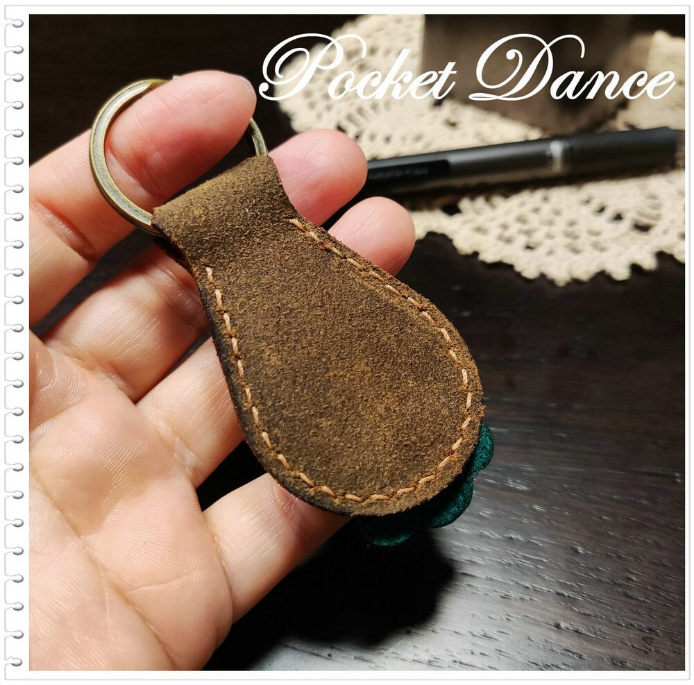 Handmade Leather Carrot Keychain, Keyring Charm