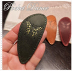 Handmade Butterfly Leather Hair Barrette: Large Hair Clip