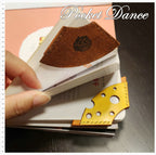 Handmade Leather Cheese Corner Bookmark: Booklover Gift