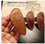 Rabbit Leather Hair Barrette: Large Hair Clip, Mother Daughter Gift