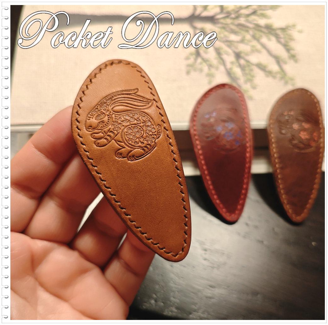 Rabbit Leather Hair Barrette: Large Hair Clip, Mother Daughter Gift