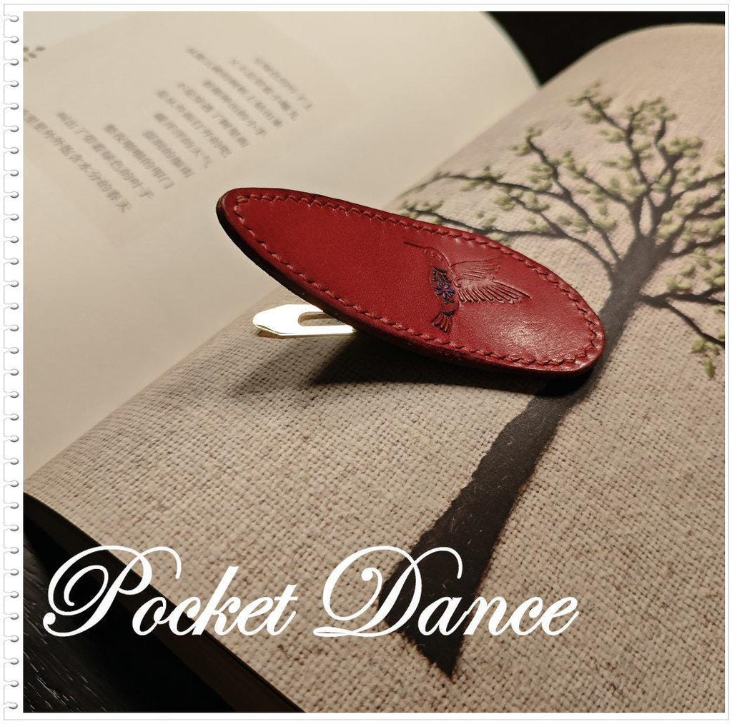 Handmade Leather Ladybug and Hummingbird Hair Clip: Black Red Hairclip Barrette, Daughter Gift