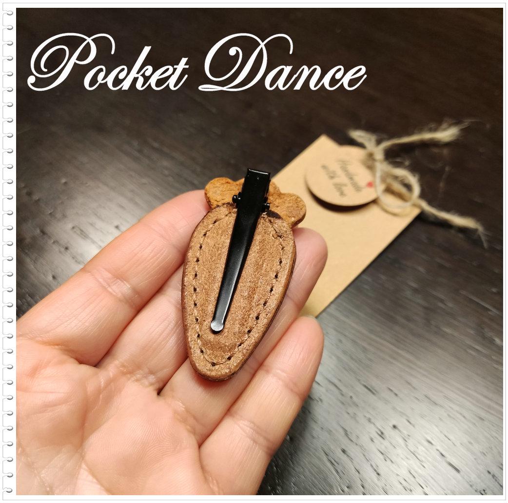 Handmade Leather Carrot Hair Clip, Vegetable Barrette