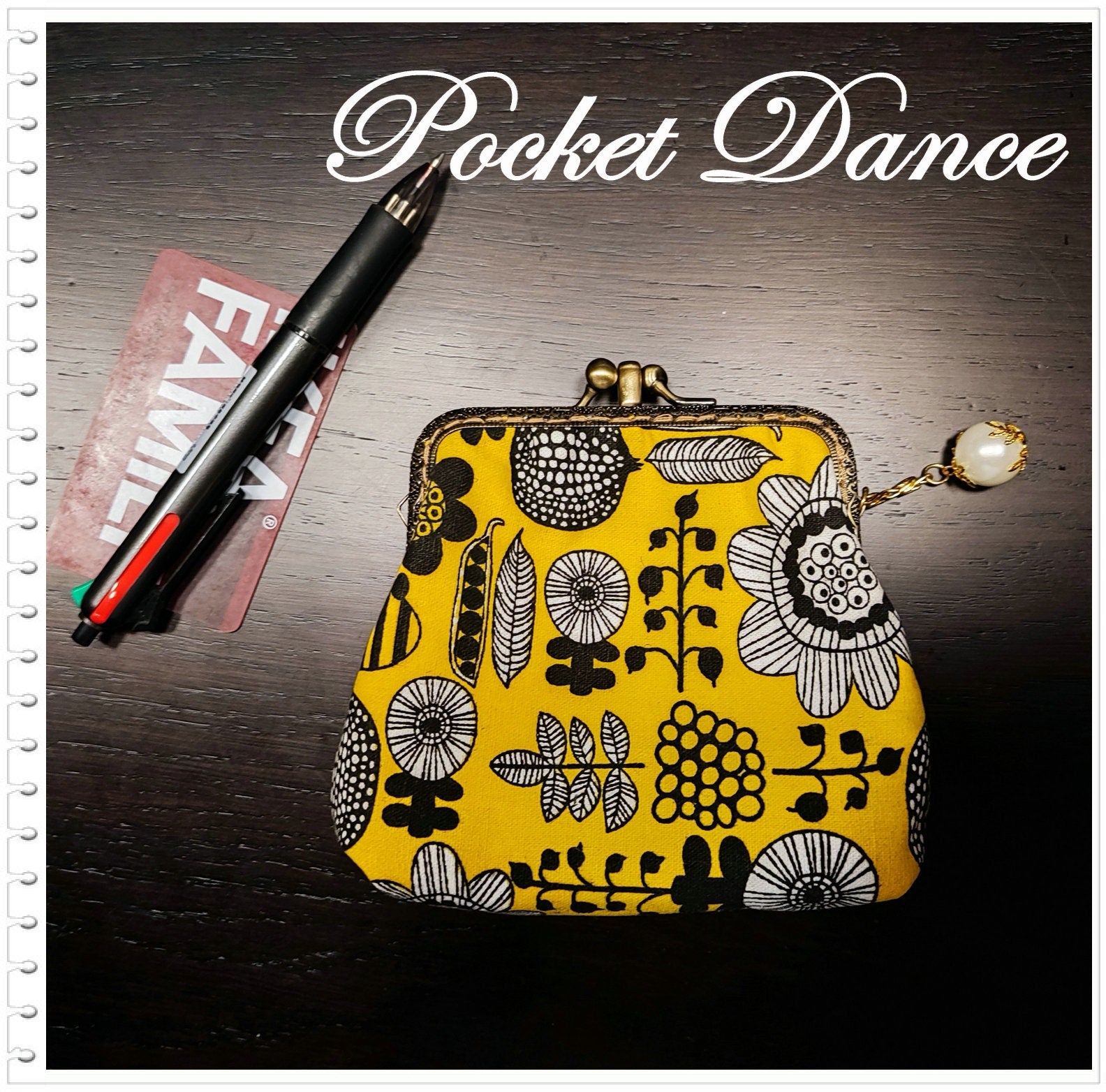 Handmade Floral Kiss Lock Coin Purse: Yellow Wallet Clutch