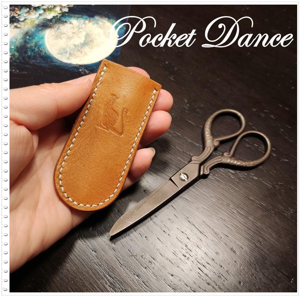 Cat Leather Scissor Sheath: Handmade Thread Cutter Protector