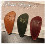 Handmade Butterfly Leather Hair Barrette: Large Hair Clip