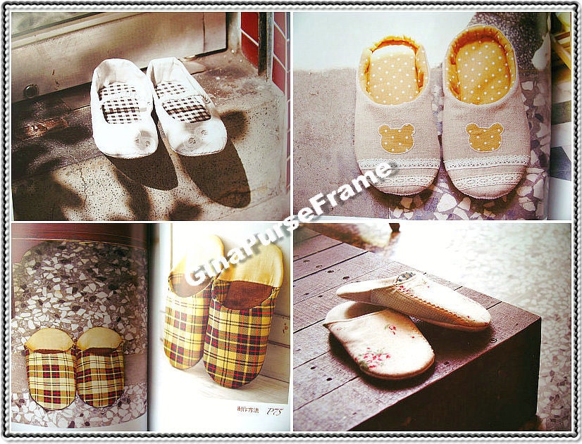 Handmade Fabric House Shoes Tutorial Book: 30 Types of Slippers