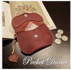 Handmade Leather Hummingbird Coin Purse: Bird Card Wallet