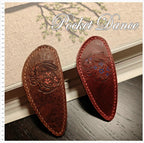 Rabbit Leather Hair Barrette Big size Hair Clip