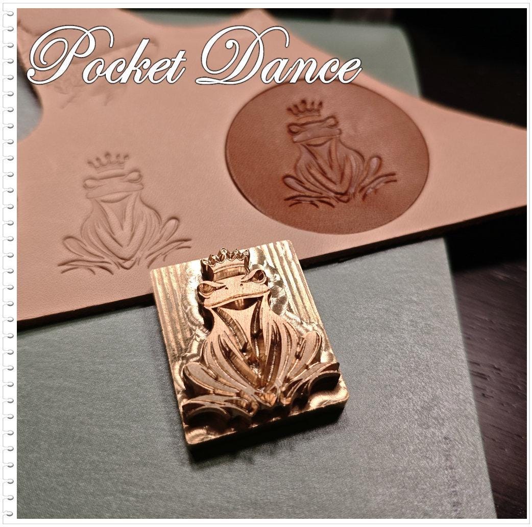 Frog King Brass Stamp: Leather & Wood Emboss, Branding Logo and Hot Foil Iron Seal