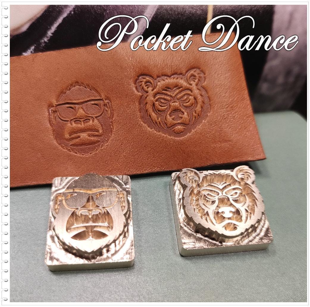 Bear and Gorilla Brass Stamp for Leather and Wood Crafts